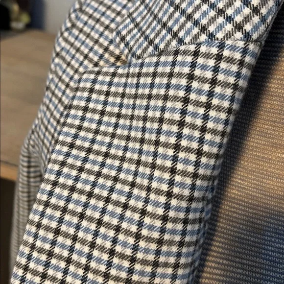 A New Day Blue & Charcoal Plaid Single Breast Blazer - Picture 10 of 13